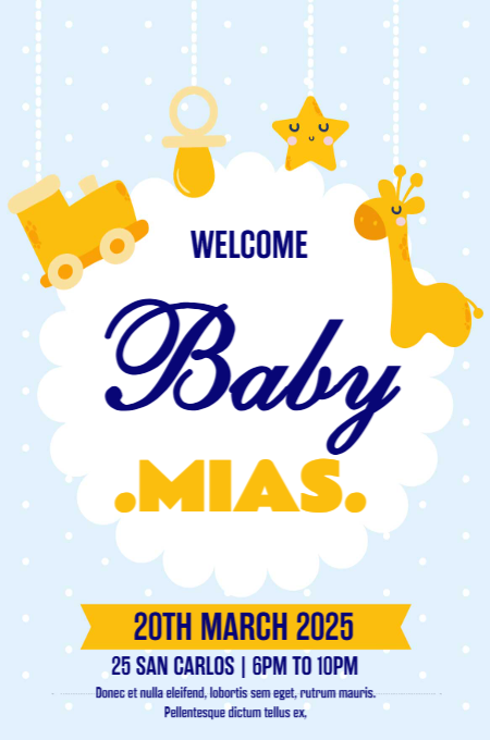 Baby Shower 124 invitation template