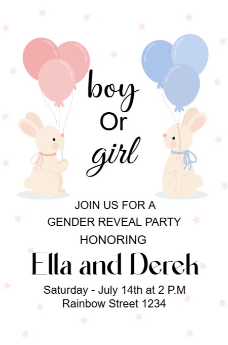 Baby Shower 125 invitation template