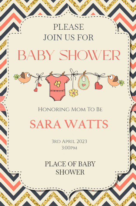 Baby Shower 61 invitation template