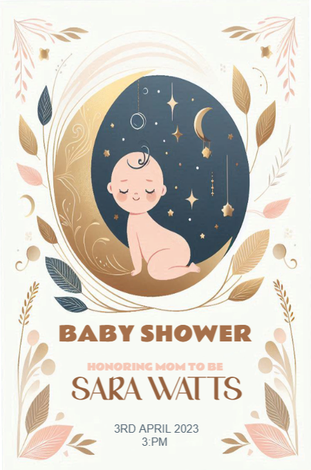 Baby Shower 64 invitation template