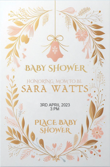 Baby Shower 66 invitation template