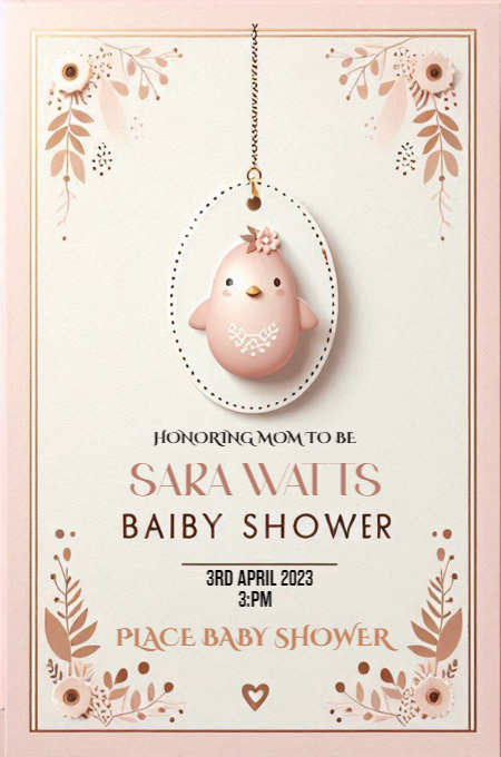 Baby Shower 69 invitation template