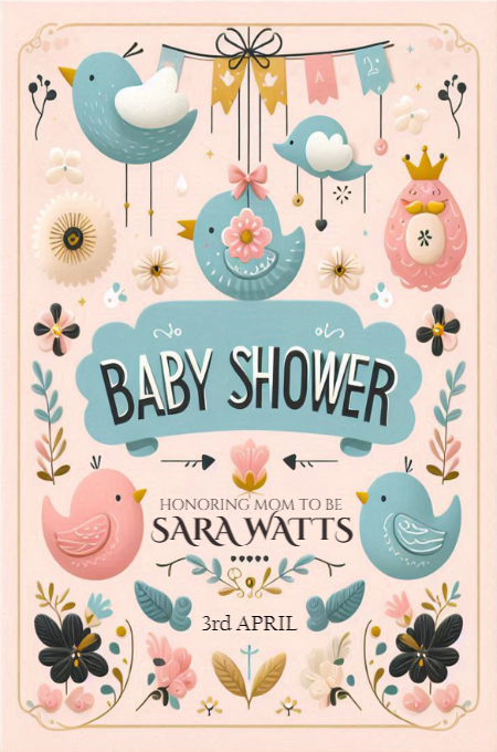 Baby Shower 70 invitation template