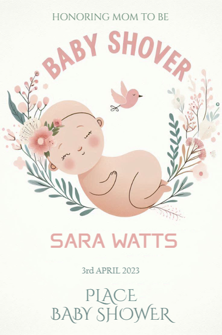 Baby Shower 72 invitation template