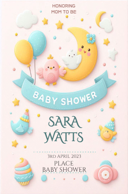 Baby Shower 75 invitation template