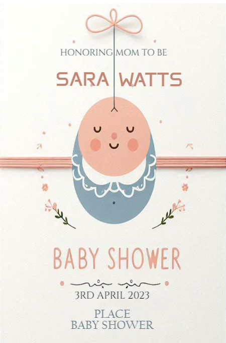 Baby Shower 76 invitation template