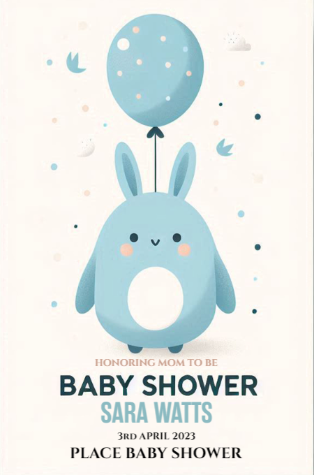 Baby Shower 80 invitation template
