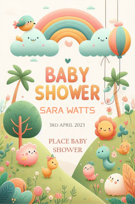 Baby Shower 82 invitation template