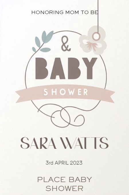 Baby Shower 88 invitation template