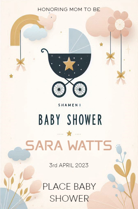 Baby Shower 90 invitation template