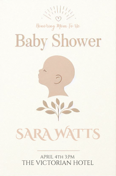 Baby Shower 96 invitation template