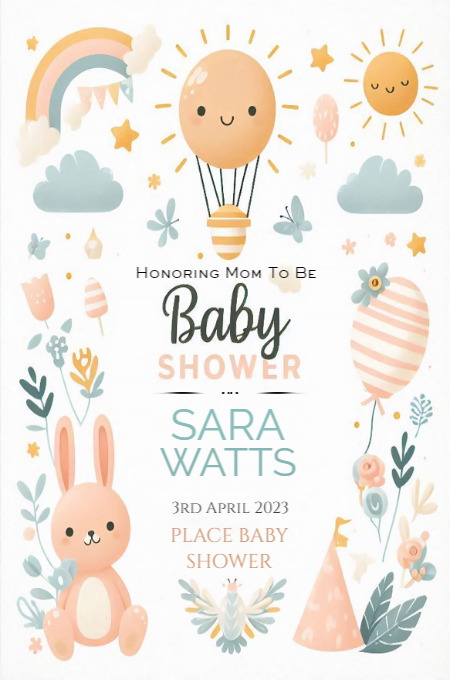 Baby Shower 99 invitation template