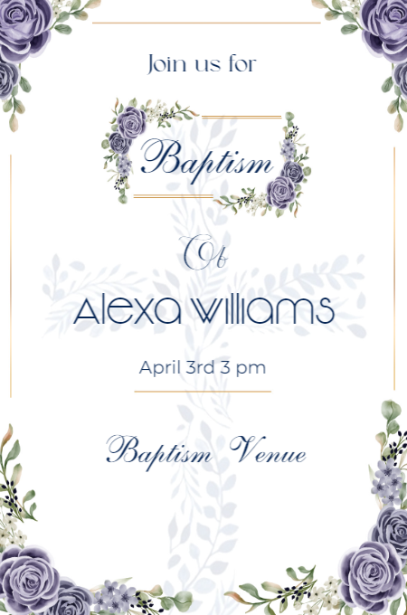 Baptism 10 invitation template