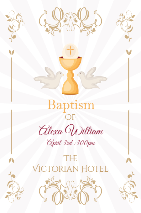 Baptism 16 invitation template