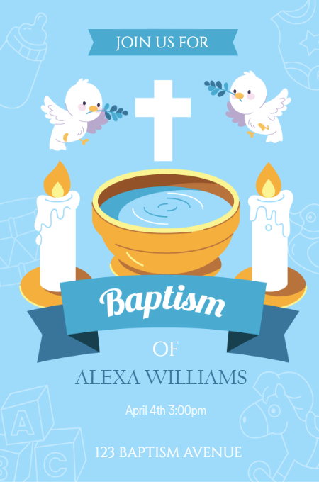 Baptism 18 invitation template