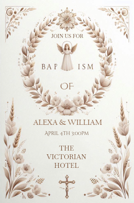 Baptism 20 invitation template