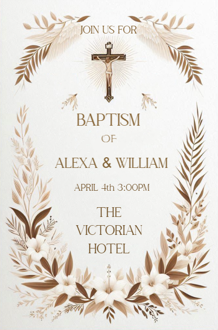 Baptism 21 invitation template