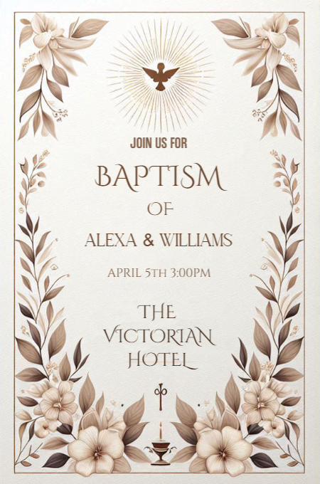 Baptism 22 invitation template