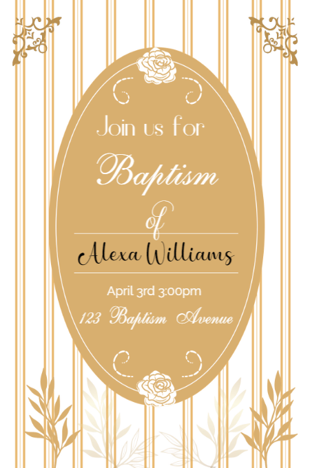 Baptism 3 invitation template