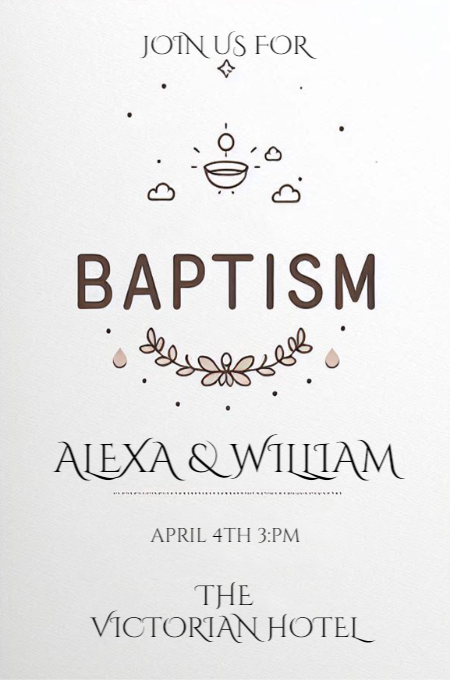 Baptism 32 invitation template