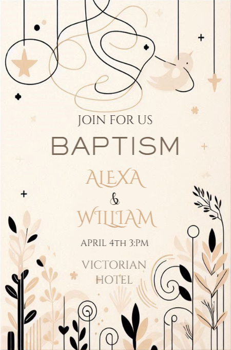 Baptism 35 invitation template