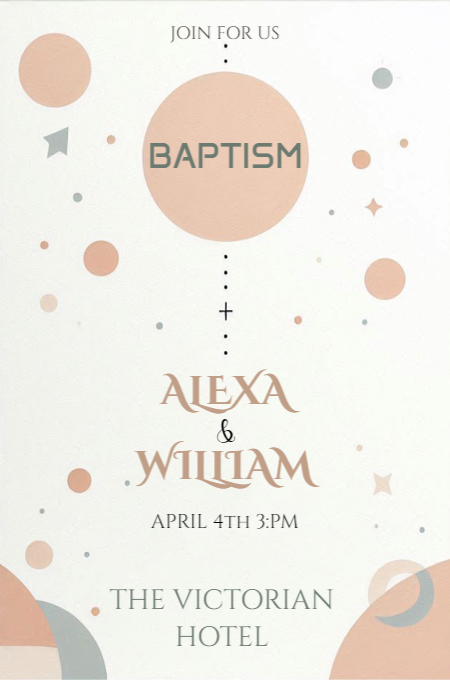 Baptism 36 invitation template