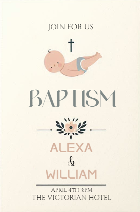 Baptism 37 invitation template
