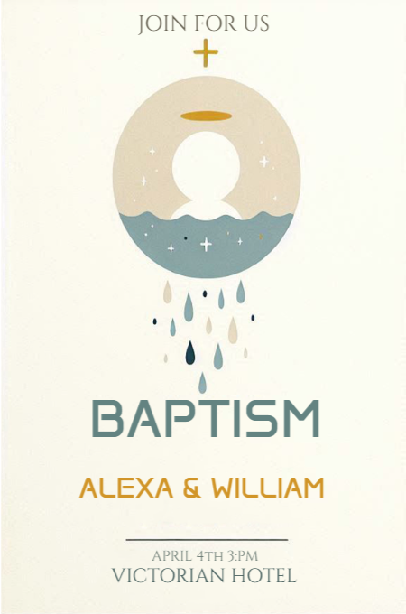 Baptism 38 invitation template