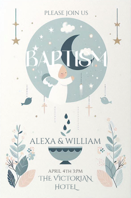 Baptism 41 invitation template