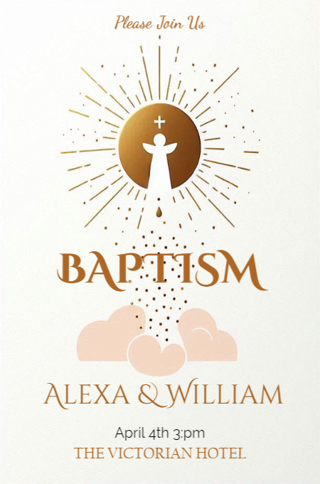 Baptism 44 invitation template