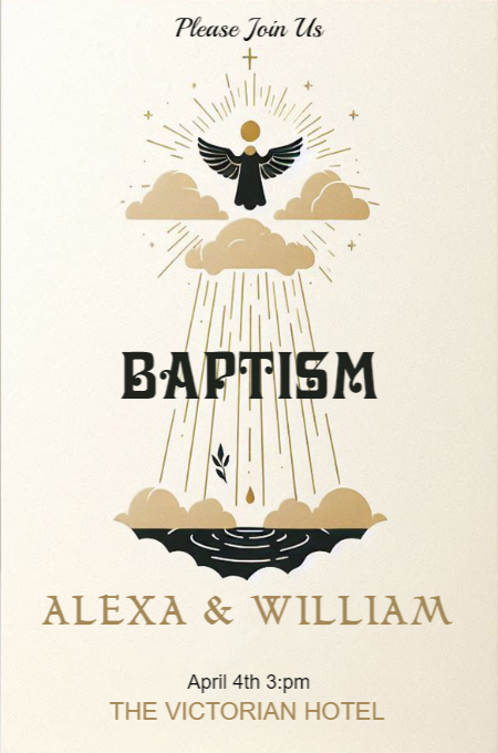 Baptism 45 invitation template