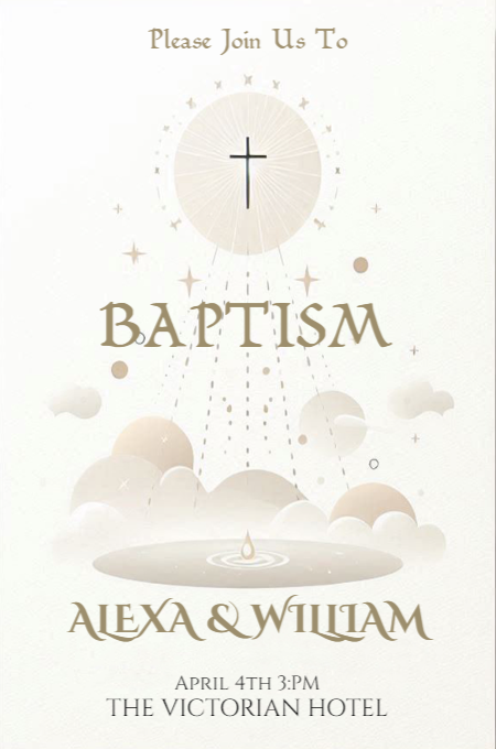 Baptism 47 invitation template