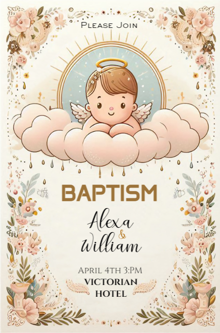 Baptism 49 invitation template