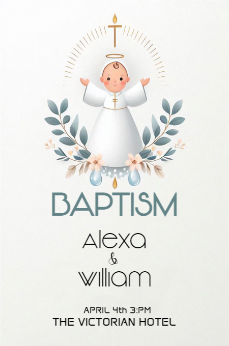 Baptism 53 invitation template
