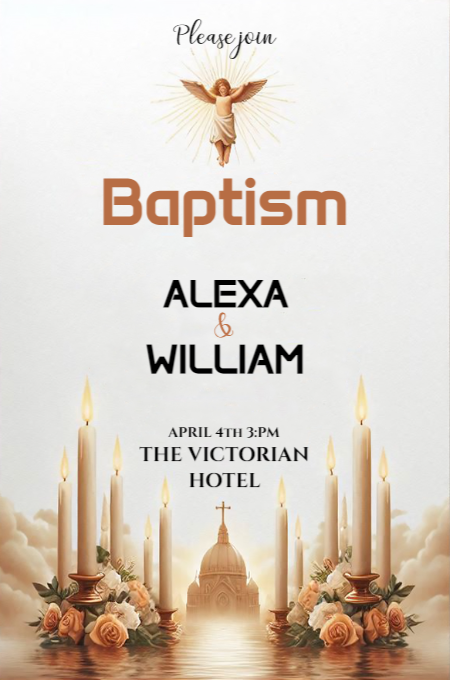 Baptism 54 invitation template