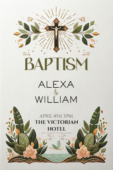Baptism 55 invitation template