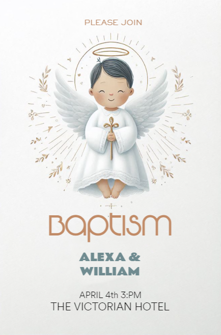 Baptism 56 invitation template
