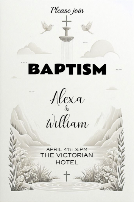 Baptism 57 invitation template