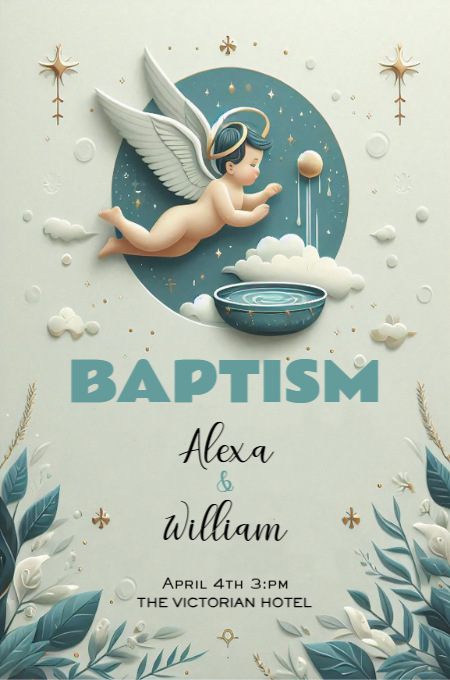 Baptism 59 invitation template