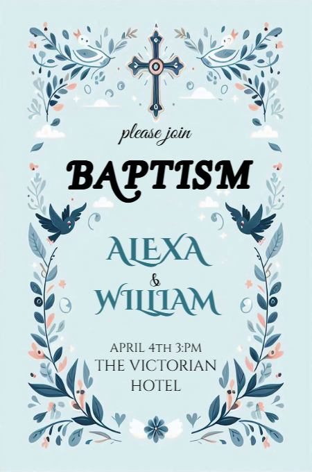 Baptism 60 invitation template