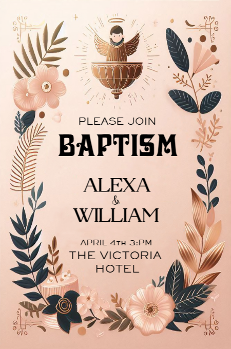 Baptism 61 invitation template