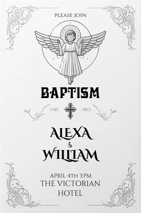 Baptism 63 invitation template