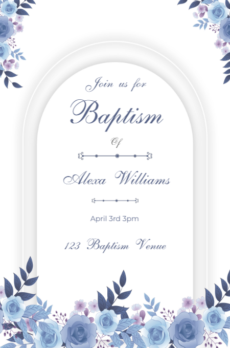 Baptism 7 invitation template