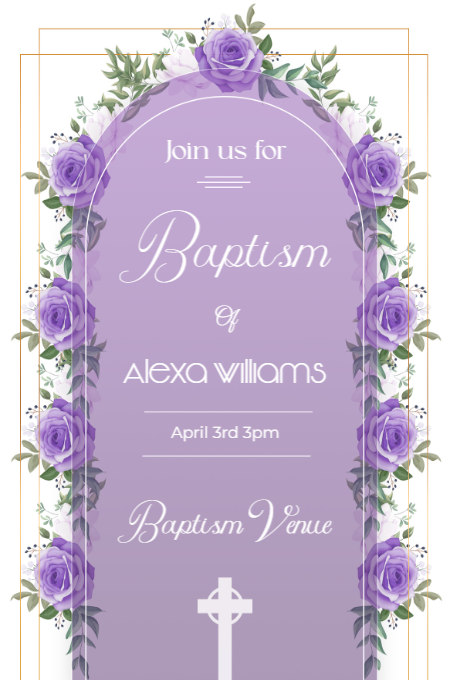 Baptism 9 invitation template
