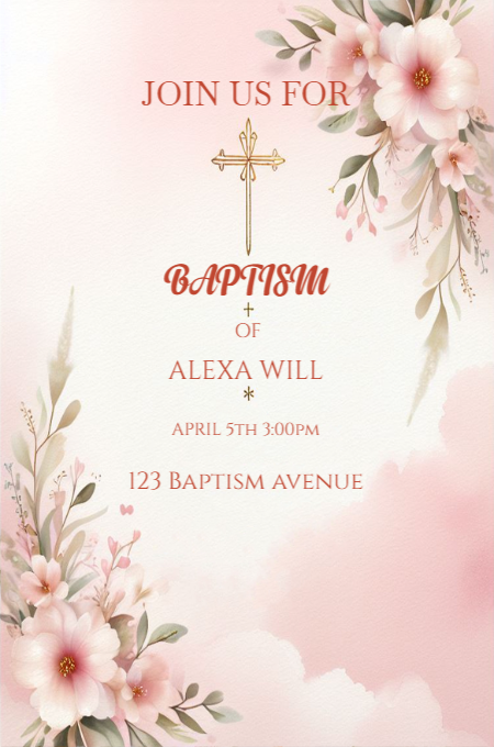 Baptism Template 11 invitation template