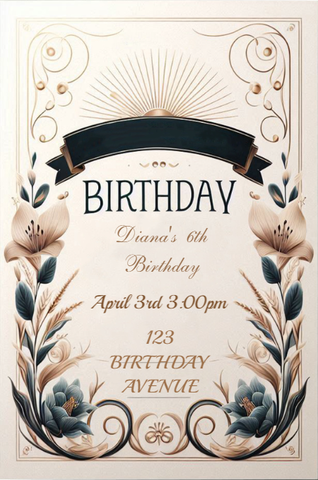 Birthday 19 invitation template