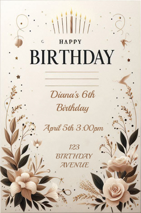Birthday 22 invitation template