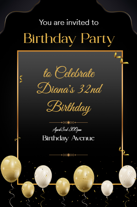 Birthday 3 invitation template