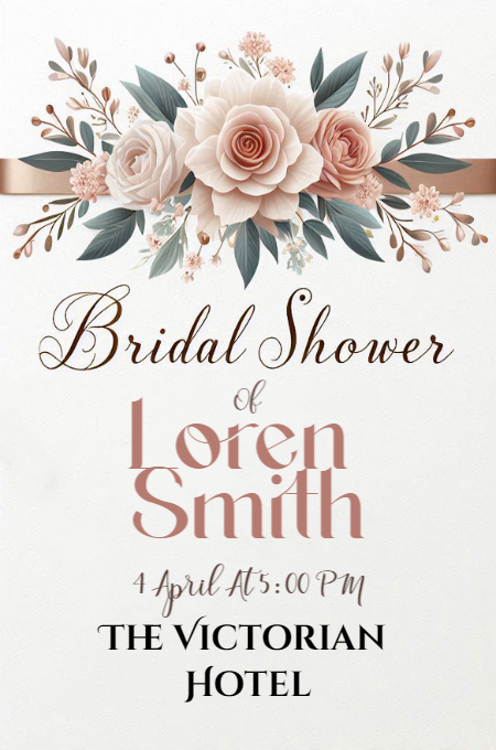 Bridal Shower 27 invitation template