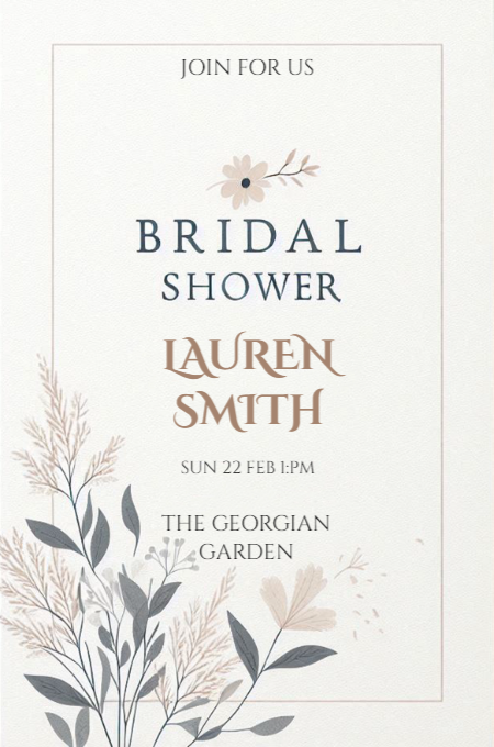 Bridal shower 17 invitation template
